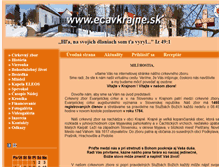 Tablet Screenshot of ecavkrajne.sk